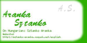 aranka sztanko business card